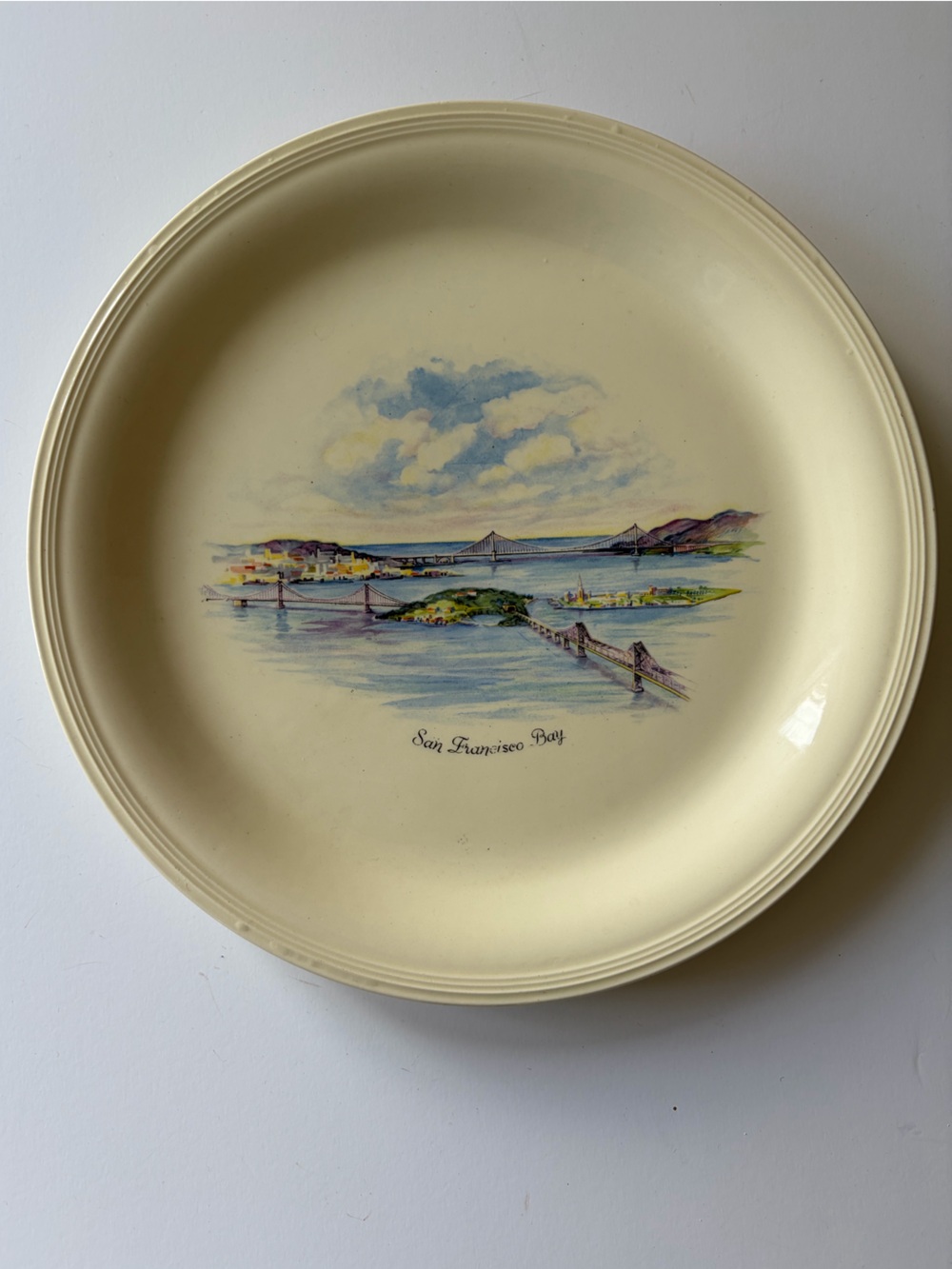 Vintage Edwin M Knowles San Francisco Bay Golden Gate Bridge Commemorative Plate